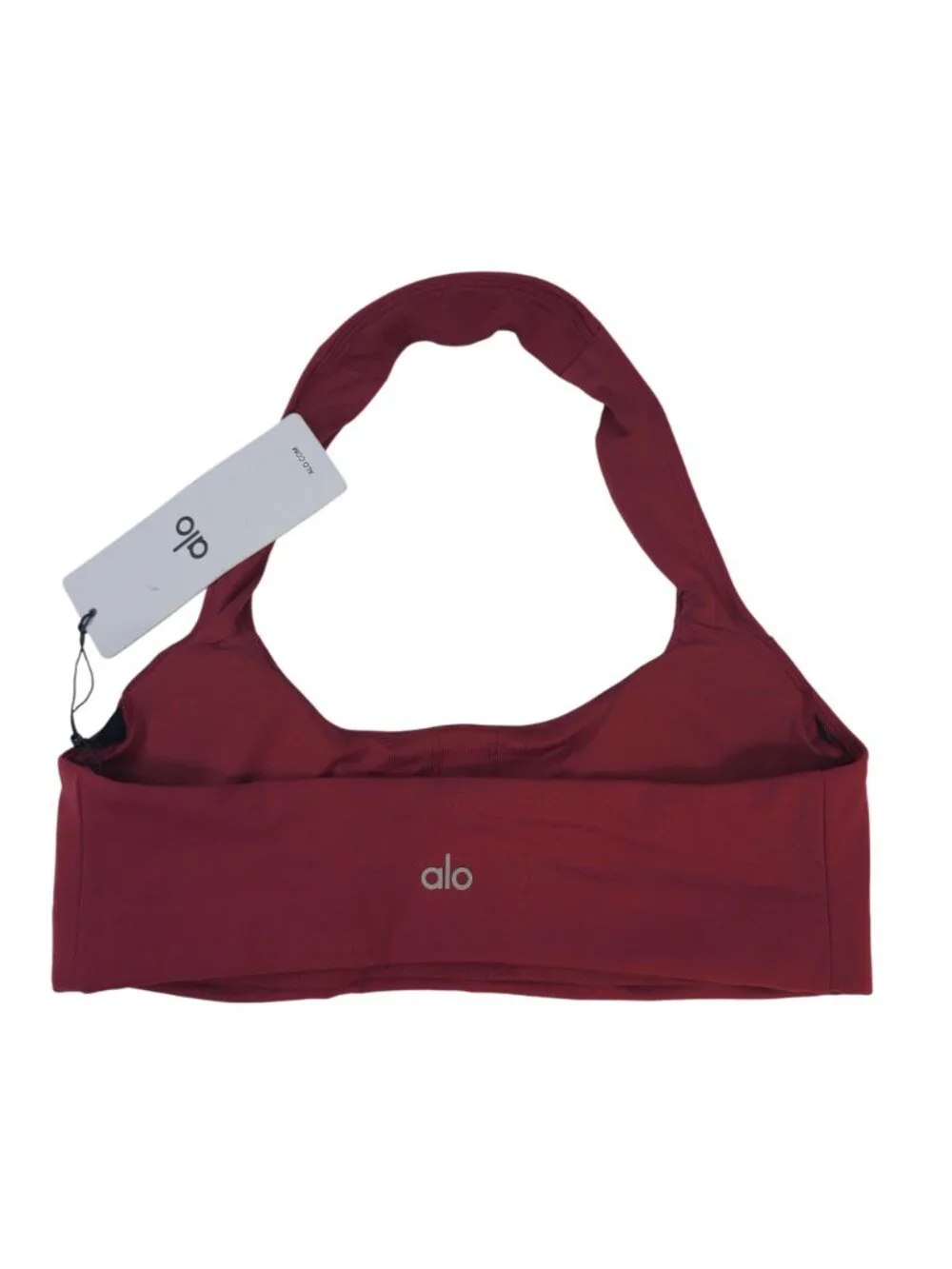 NEW Alo Yoga SoftSculpt Feel The Heat Halter Bra Sz Medium Summer Romance Red